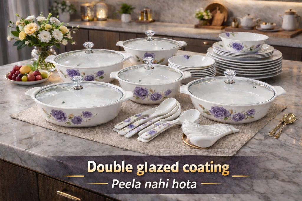 Graceful Melamine Dinner Set - 72 PCS