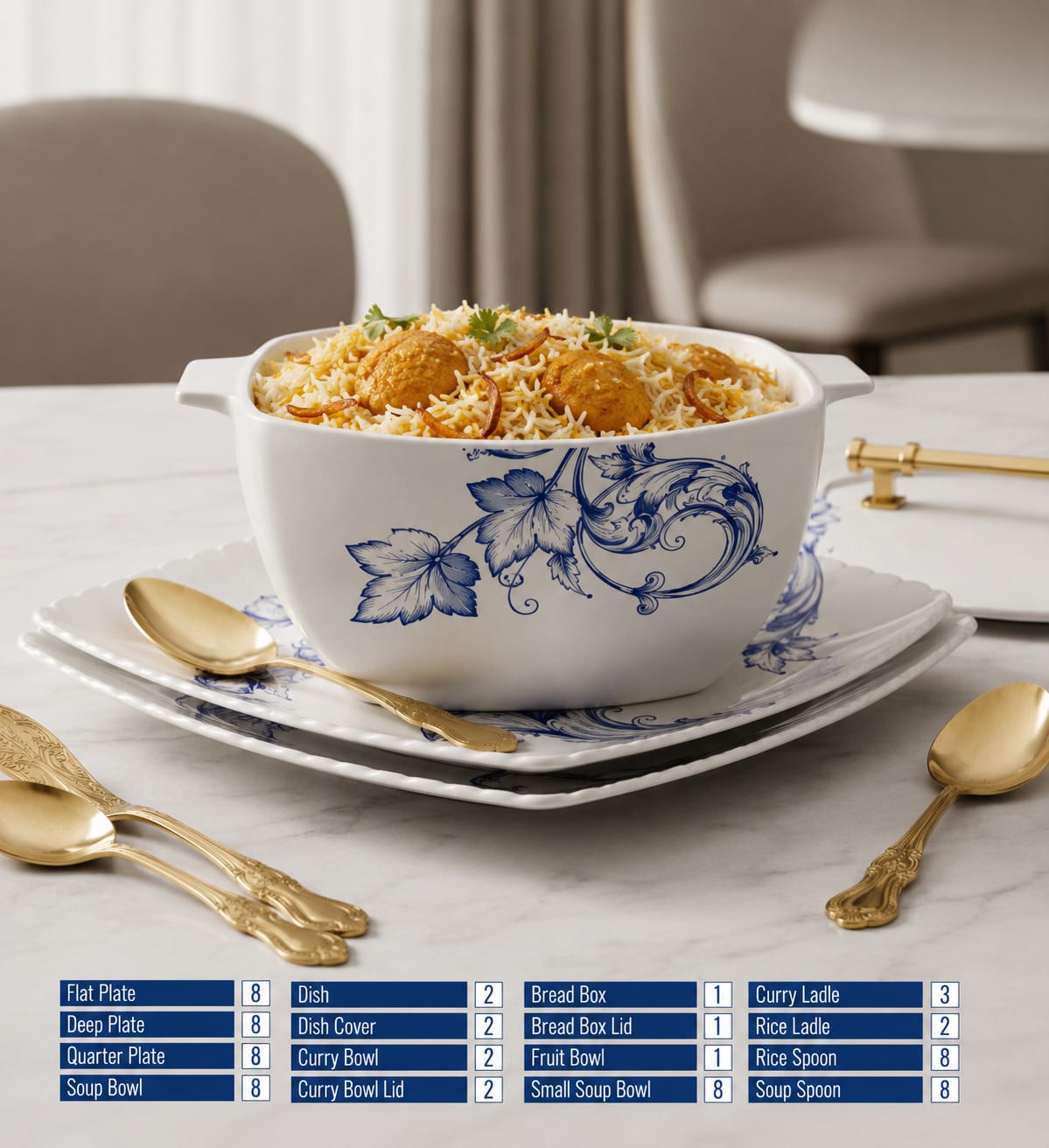 Imperial Melamine Dinner Set - 72 PCS