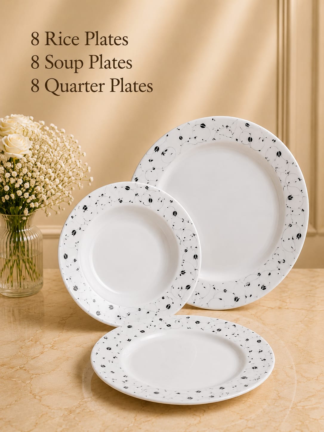 Glorious Melamine Dinner Set - 72 PCS