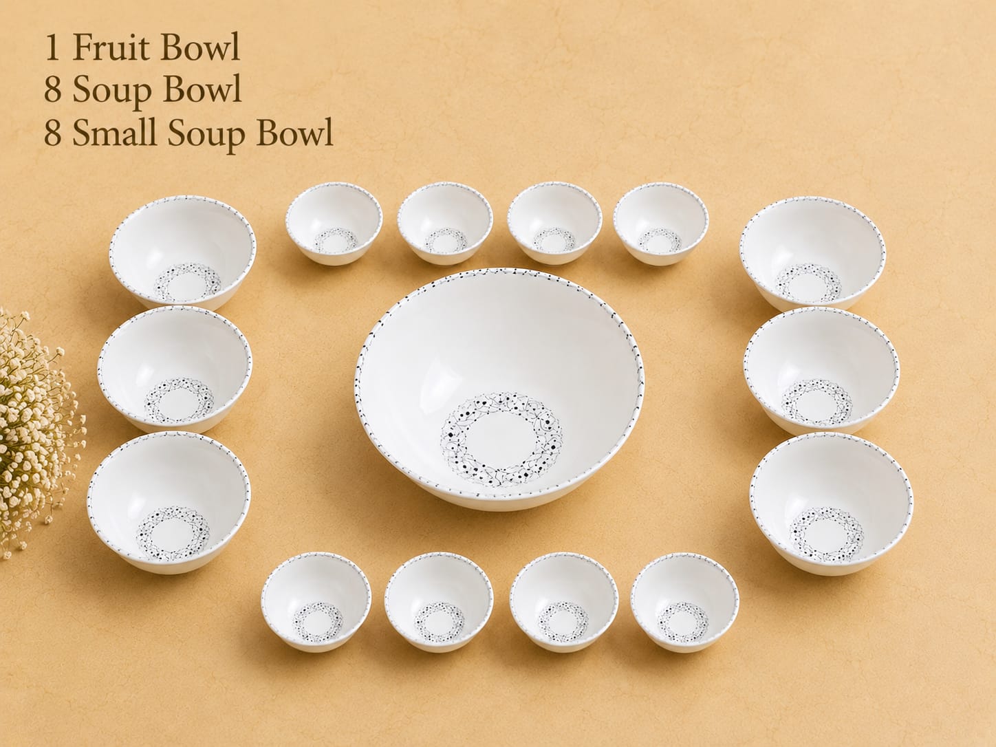 Glorious Melamine Dinner Set - 72 PCS