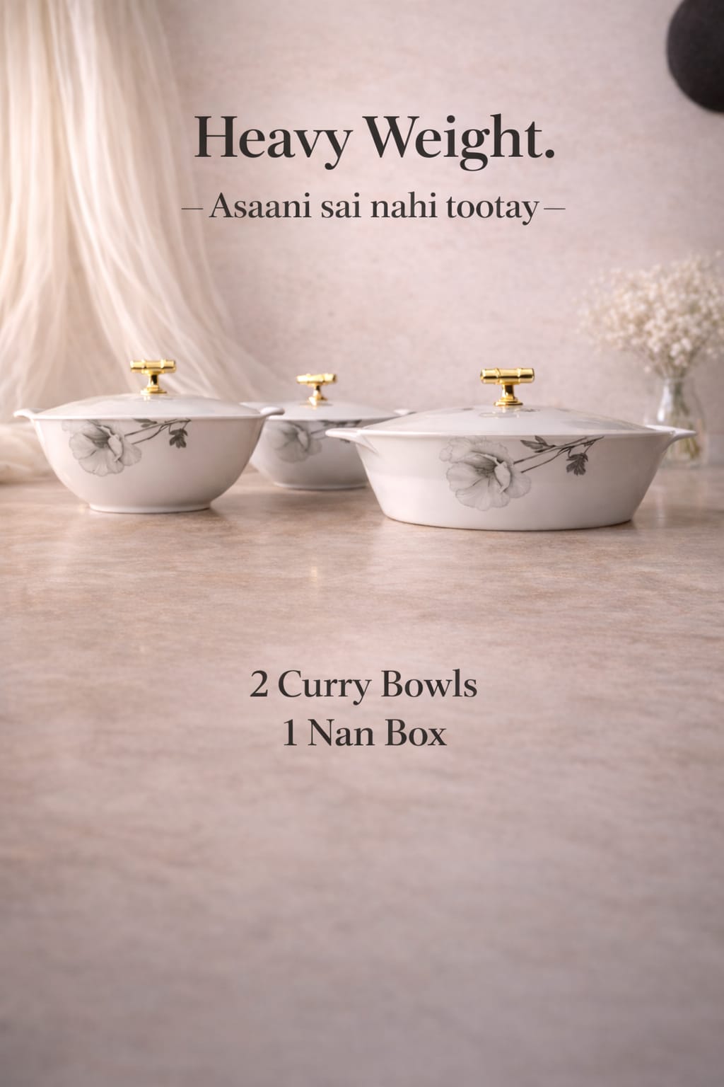 Jasmine Melamine Dinner Set - 100 PCS