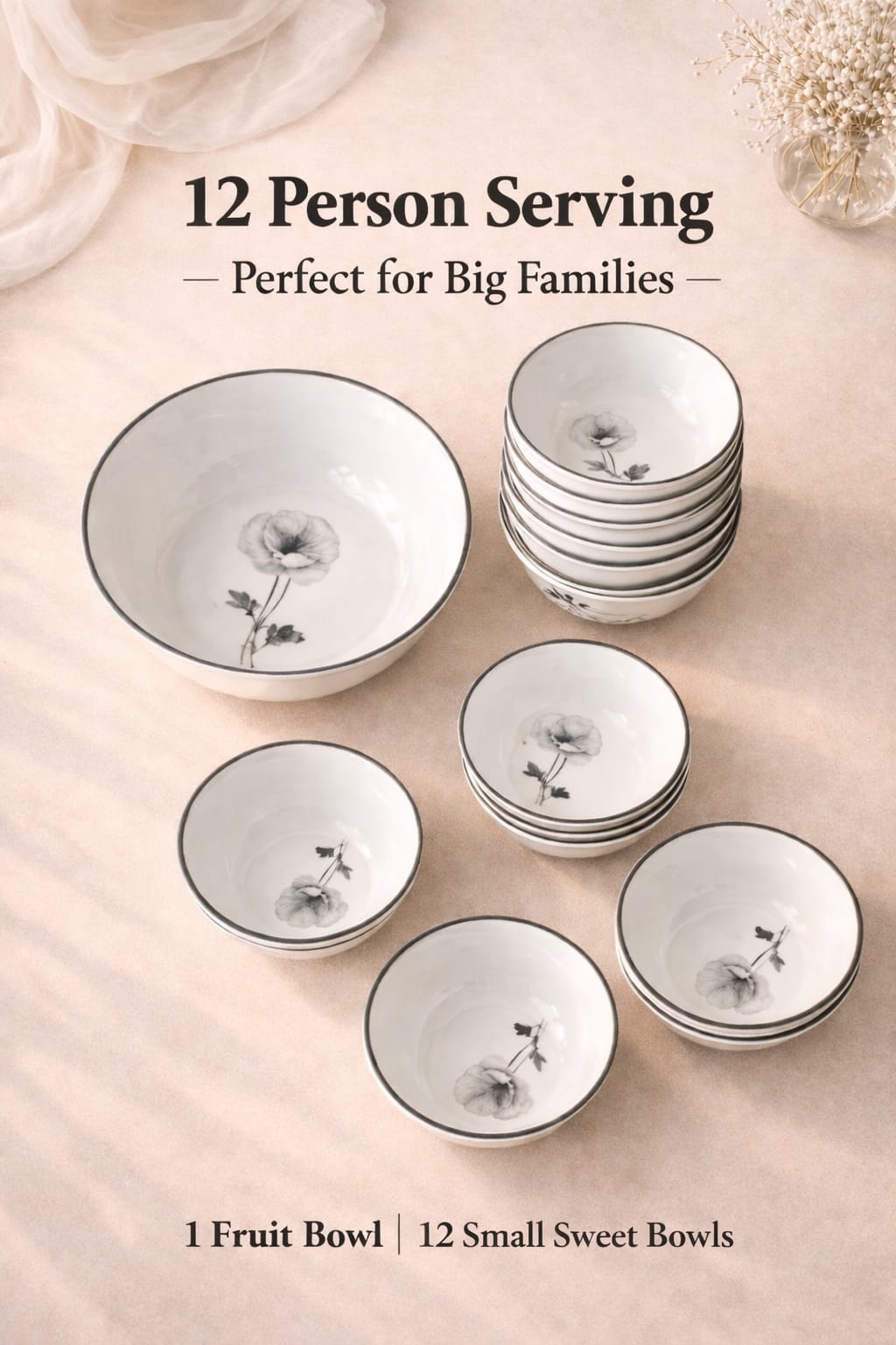 Jasmine Melamine Dinner Set - 100 PCS